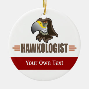 Humourous Hawk Hawks Bird Team Ceramic Tree Decoration