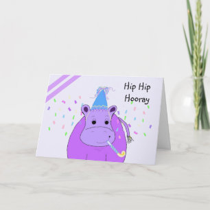 Humourous Hippo Birthday Card