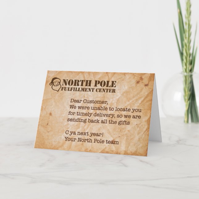 Humourous Holiday Card (Front)