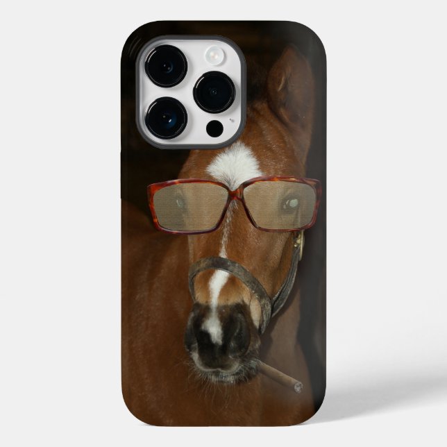 Humourous Horse Foal Smoking Cigar Cell Phone Case (Back)