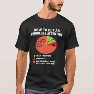 Humourous How To Get An Engineers Attention Men Wo T-Shirt