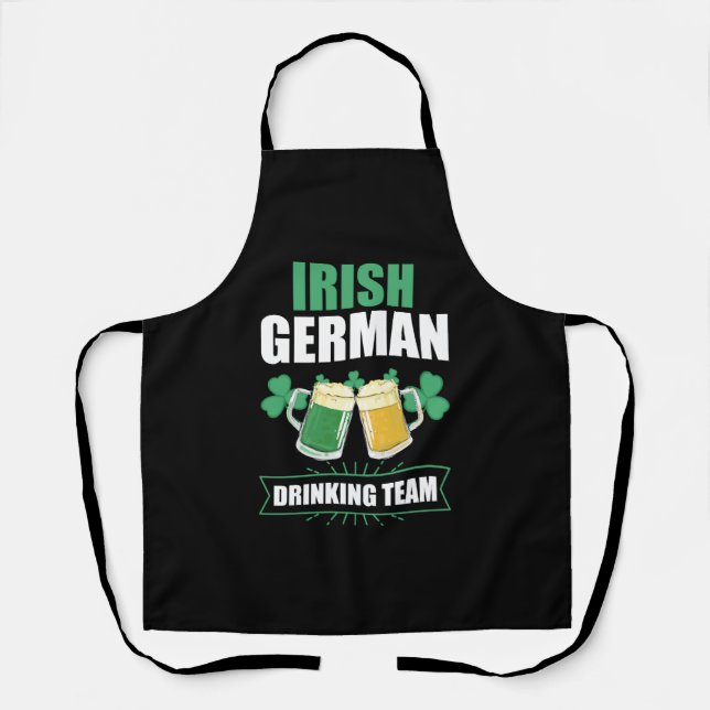 Humourous Irish German Drinking St Patrick Day Apron (Front)