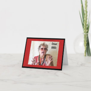 Humourous IRS LetterFolded Greeting Card