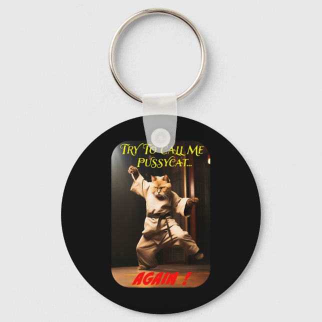 Humourous Karate Theme  Key Ring (Front)