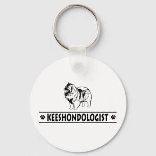 Humourous Keeshond Key Ring