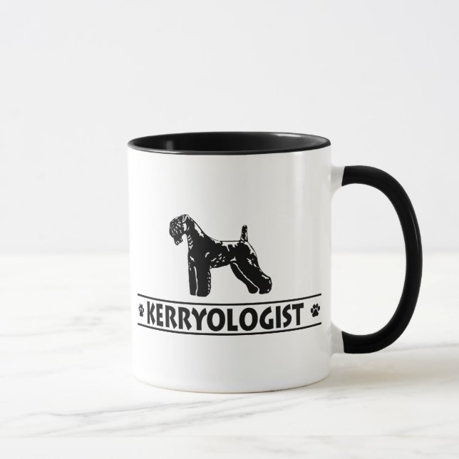 Humourous Kerry Blue Terrier Mug (Right)