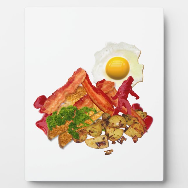 Humourous Ketchup Gone Squatchin for Bacon Plaque (Front)