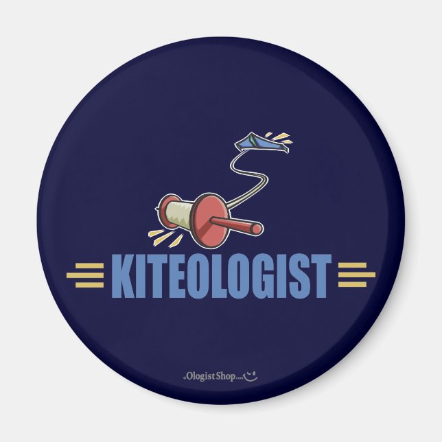 Humourous Kite Flying Magnet (Front)