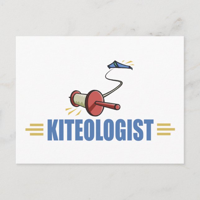 Humourous Kite Flying Postcard (Front)