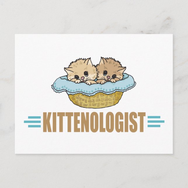 Humourous Kitten Lover Postcard (Front)