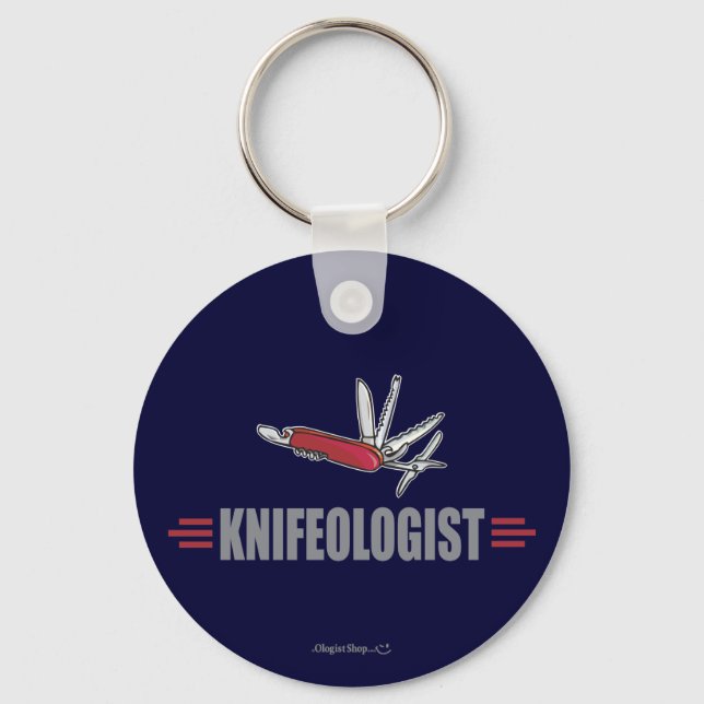 Humourous Knife Collector Key Ring (Front)