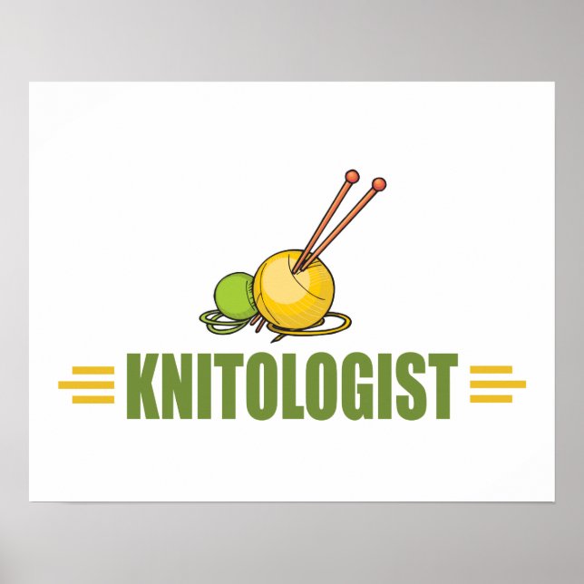 Humourous Knitting Poster (Front)