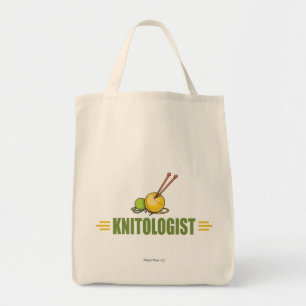 Humourous Knitting Tote Bag