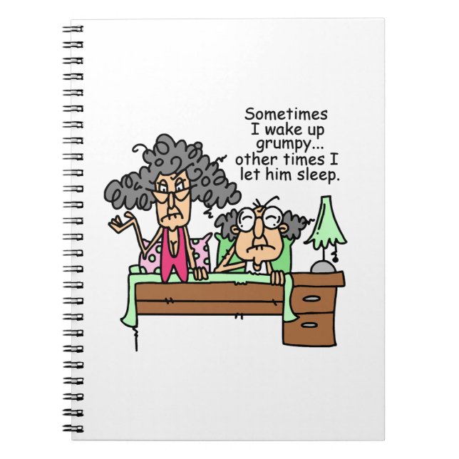 Humourous Let Grumpy Sleep Notebook (Front)