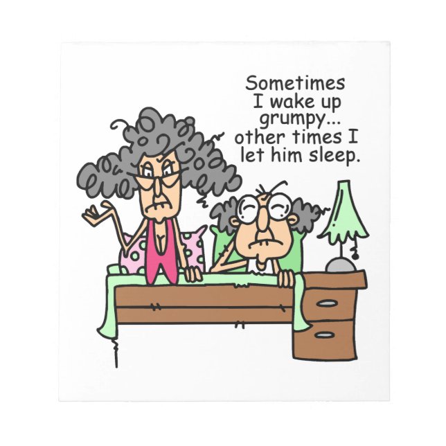 Humourous Let Grumpy Sleep Notepad (Front)