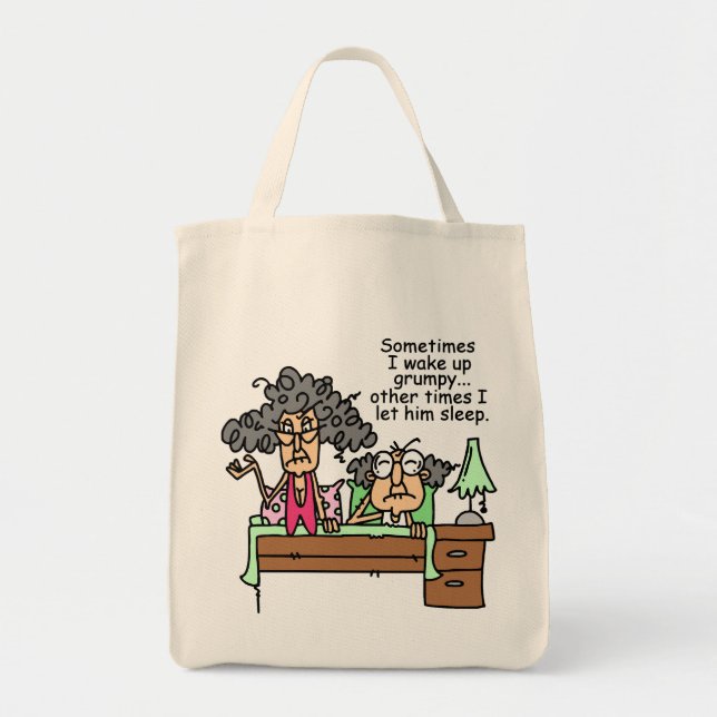 Humourous Let Grumpy Sleep Tote Bag (Front)