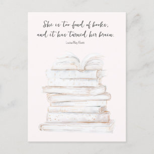 Humourous Little Women Book Lover Quote Postcard
