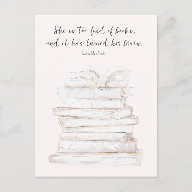 Humourous Little Women Book Lover Quote  Postcard (Front)
