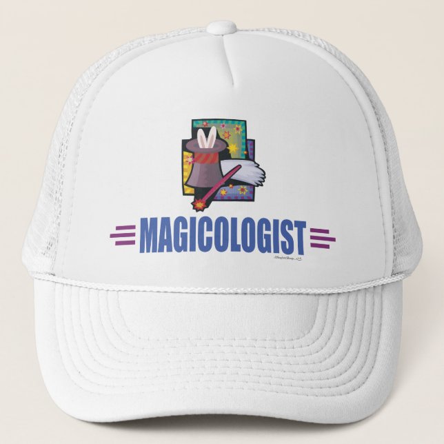 Humourous Magician Trucker Hat (Front)