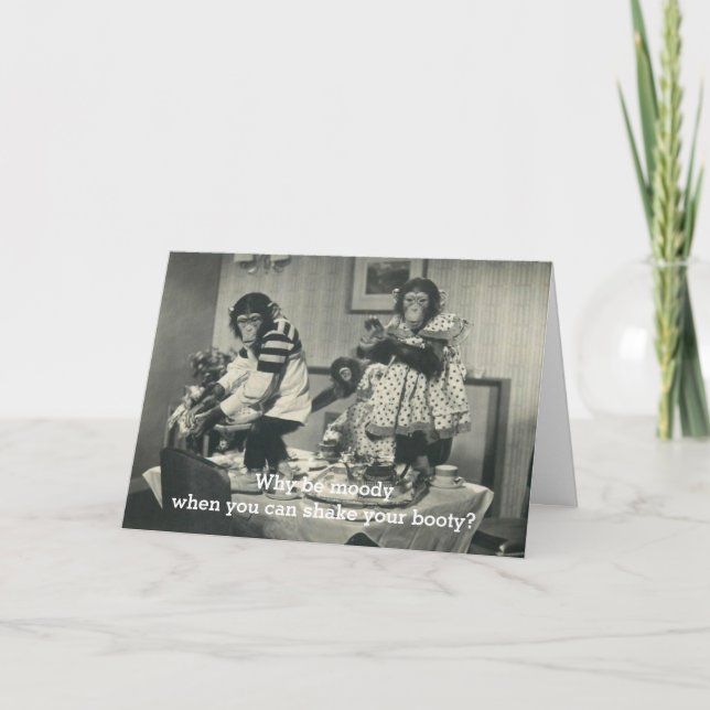 Humourous Monkey Card (Front)