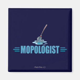 Humourous Mop Mopping Magnet