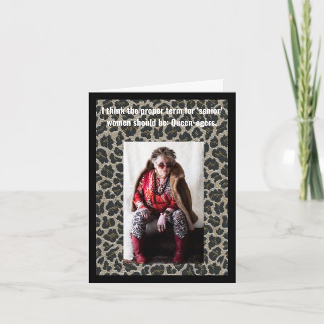 Humourous name for senior women card (Front)
