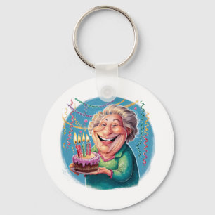 Humourous Nana Birthday Party Key Ring