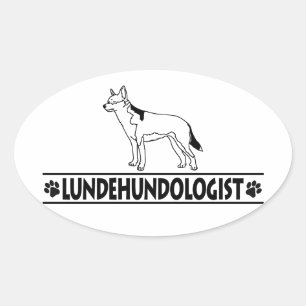 Humourous Norwegian Lundehund Oval Sticker