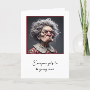 Humourous Old Lady Getting Old Birthday Card