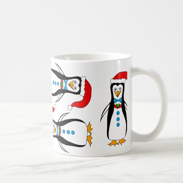 Humourous Penguin Design on Coffee/Tea Mug (Right)