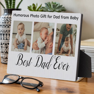 Humourous Photo Gift  /Custom Funny Best Dad Ever  Plaque