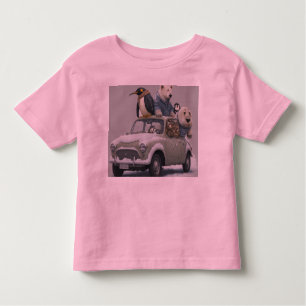 humourous picture of a group of animals. toddler T-Shirt