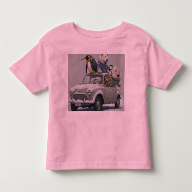 humourous picture of a group of animals. toddler T-Shirt (Front)