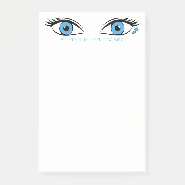 Humourous Piercing Blue Eyes for Mum's Notes (Front)