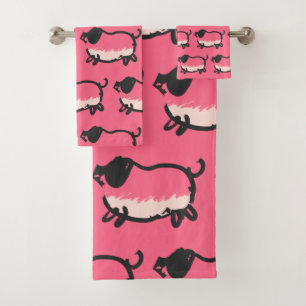 Humourous Pig Year Birthday Choose Colour 3 Bath T Towel Set