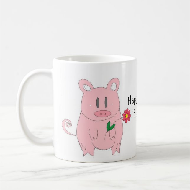 Humourous Piggy Coffee Mug (Left)