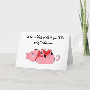 Humourous Piggy Valentine Holiday Card