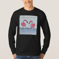 Humourous Pink Flamingos Cartoon Funny