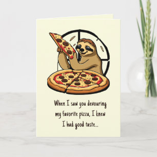 Humourous Pizza Funny Valentines Day Card For Him