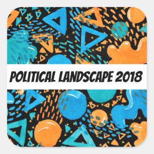 Humourous Political Landscape 2018 Square Sticker
