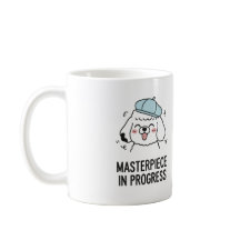 Humourous Poodle Dog Art with Beret Design