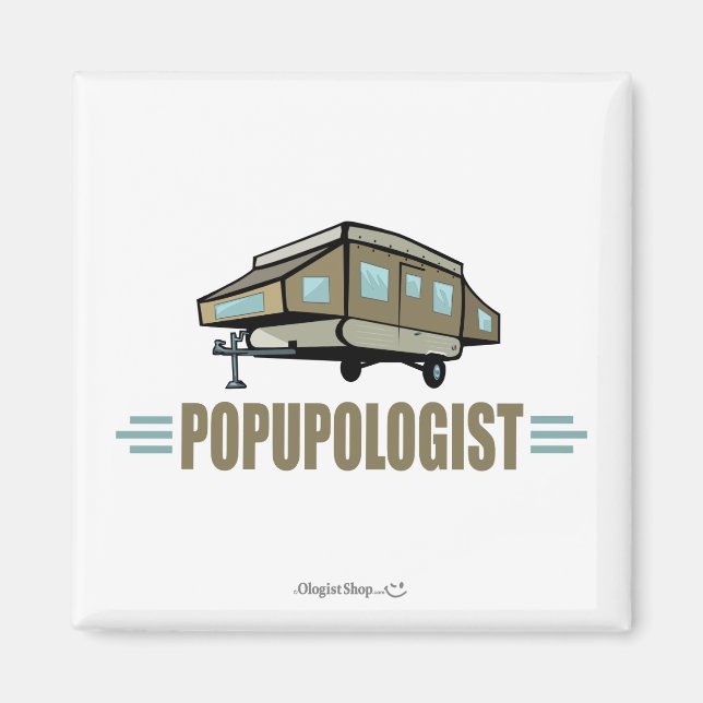 Humourous Pop Up Camper Magnet (Front)