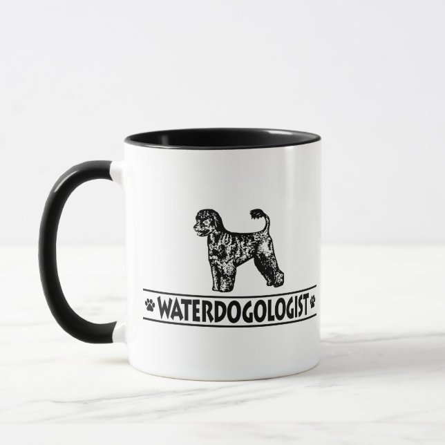 Humourous Portuguese Water Dog Mug (Left)