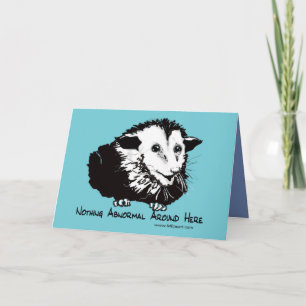 Humourous Possum Greeting Card