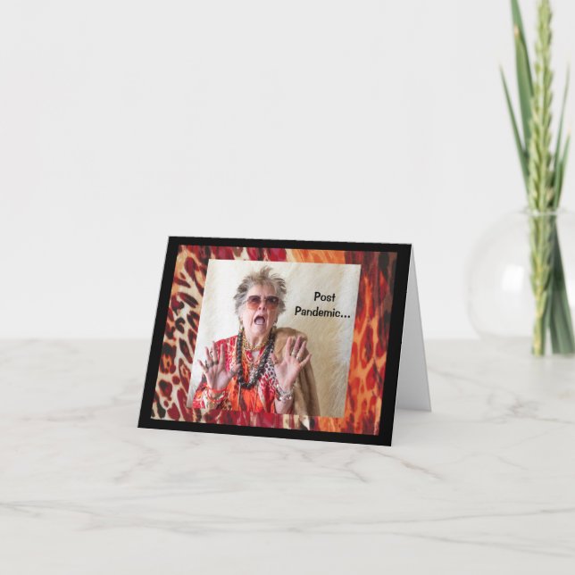 Humourous Post-Pandemic Habits Card (Front)