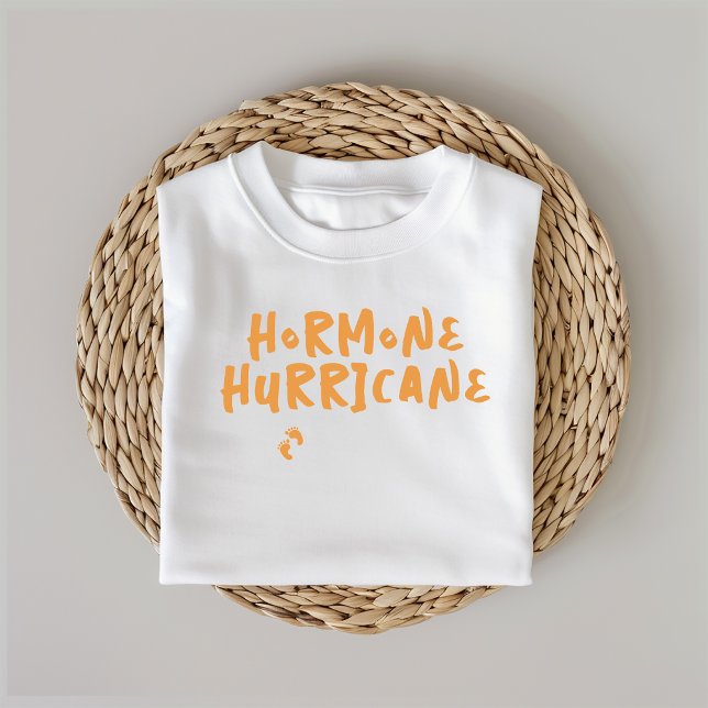 Humourous pregnancy baby fingerprint orange T-Shirt (Creator Uploaded)