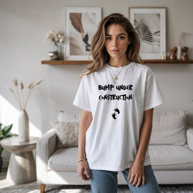 Humourous pregnancy fingerprint black T-Shirt (Creator Uploaded)