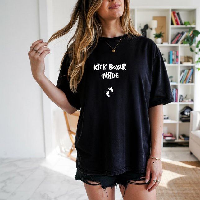 Humourous pregnancy fingerprint black white T-Shirt (Creator Uploaded)