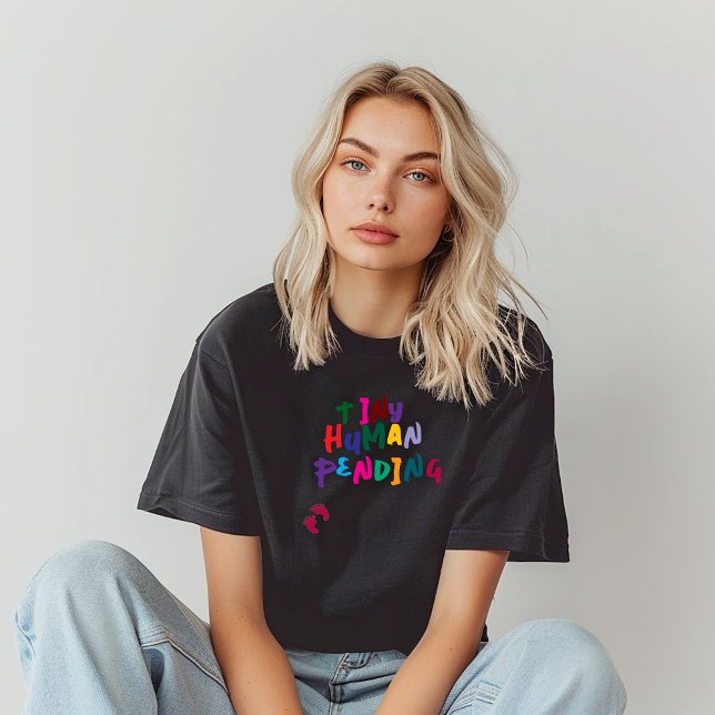 Humourous pregnancy fingerprint colourful T-Shirt (Creator Uploaded)