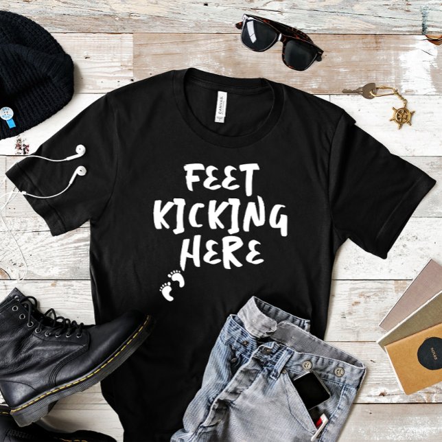 Humourous pregnancy fingerprint white T-Shirt (Creator Uploaded)